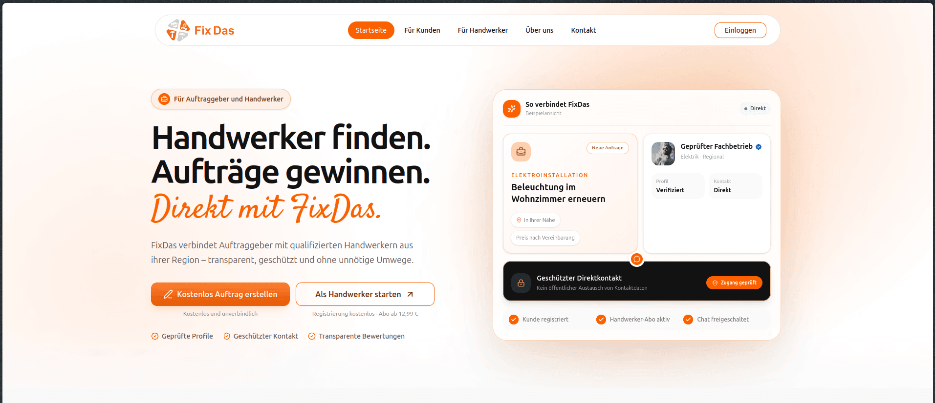 Ein Auftrag. Zwei Seiten. Dazwischen muss viel funktionieren.